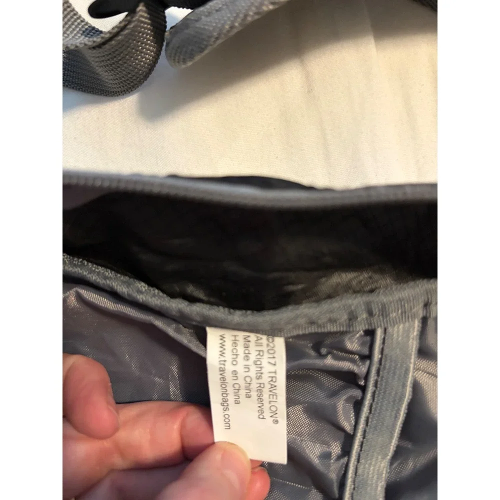 Travelon Backpack Packable Ripstop Black Grey Lightweight‎ Travel 42817